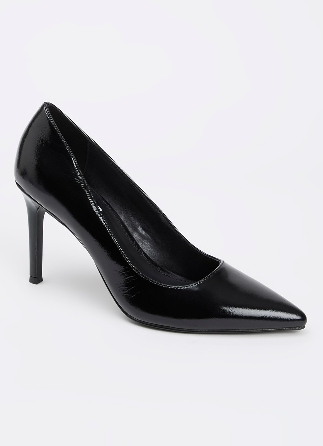 Steve Madden Secured pump van leer - voorkant zwart