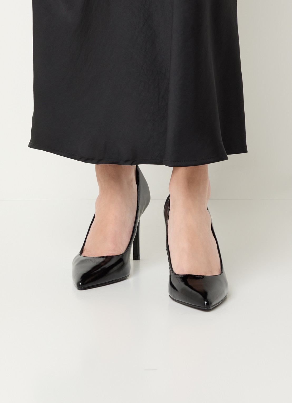 Steve Madden Secured pump van leer - voorkant 2 zwart
