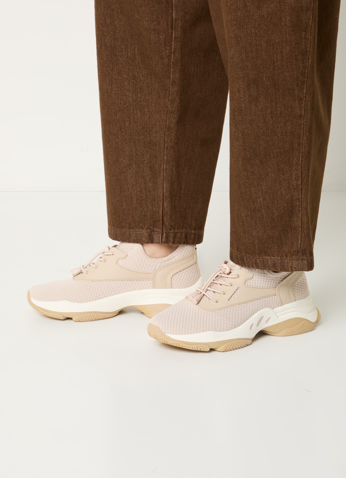 Steve Madden Sneaker met logo - voorkant 6 oudroze