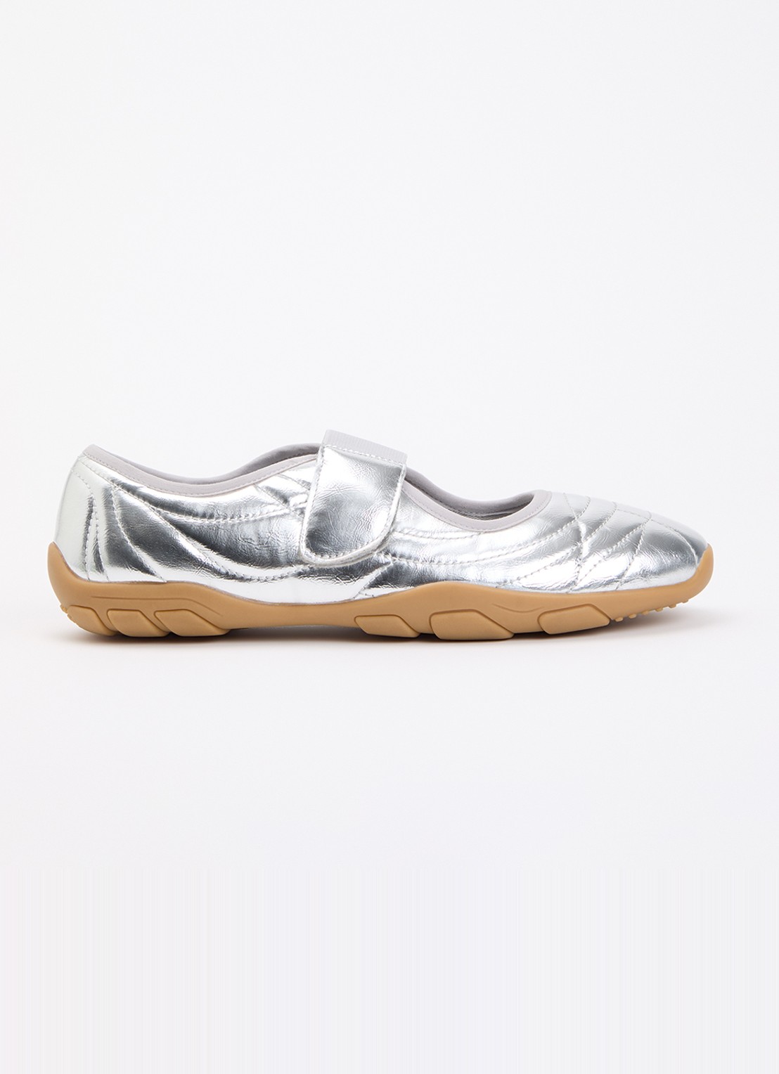 Steve Madden Sneaker met metallic finish - voorkant zilver