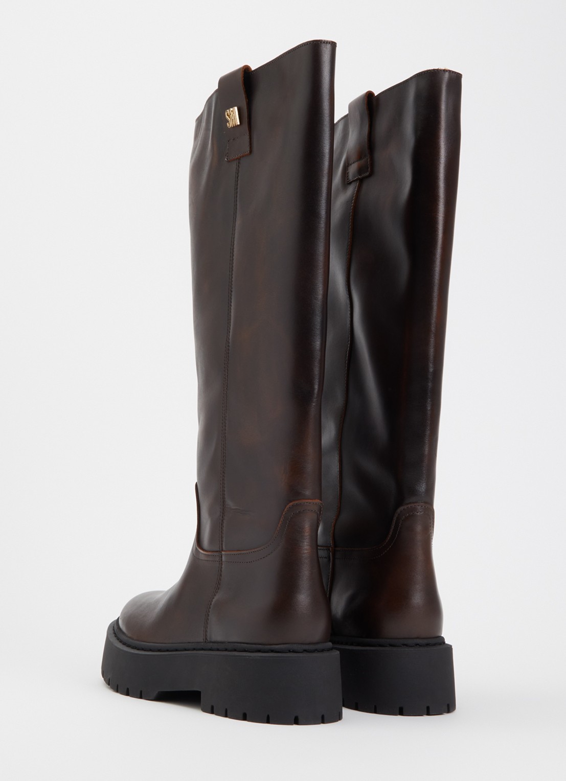 Steve Madden Sonar laars van leer - achterkant 4 bruin