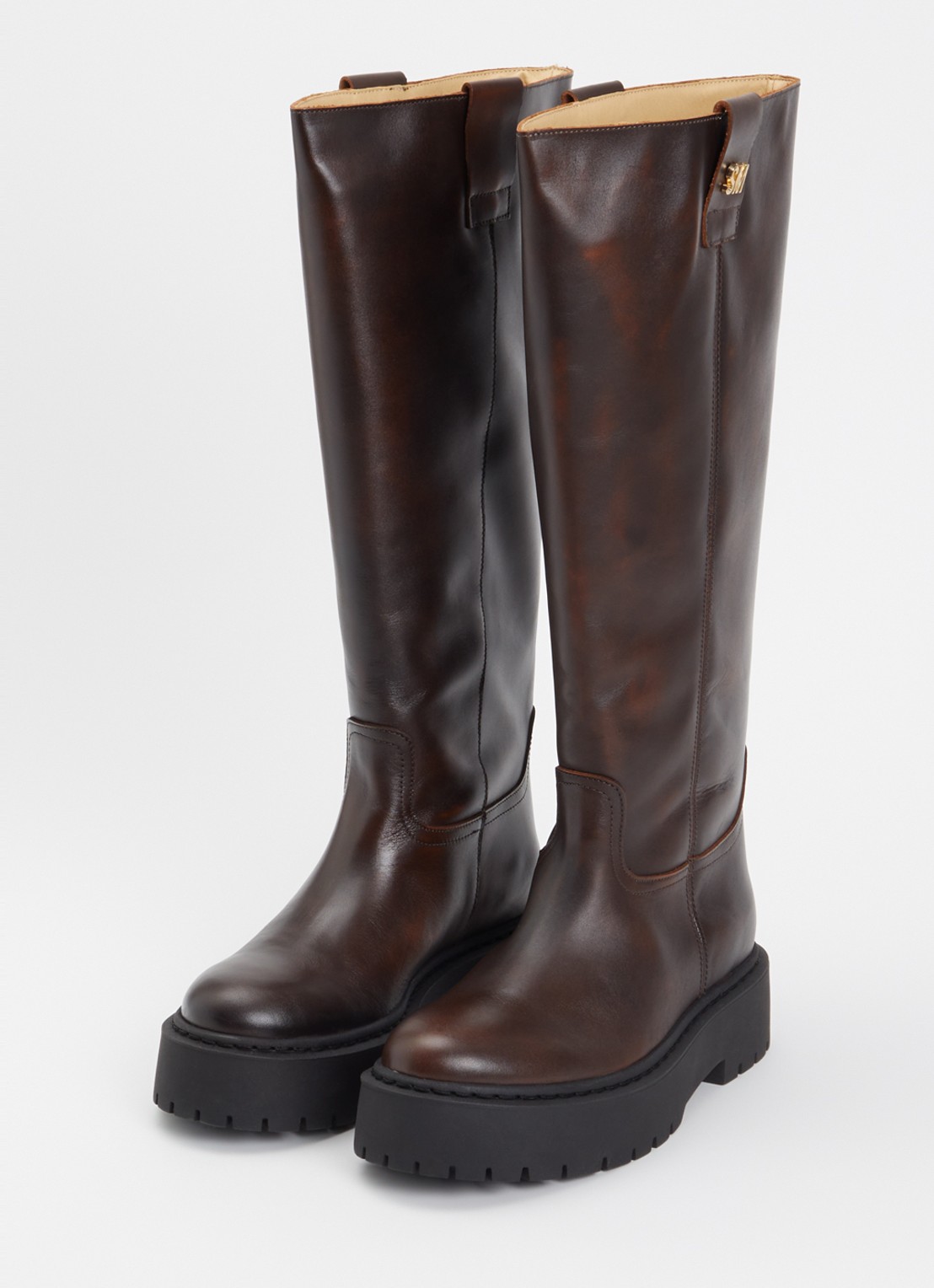 Steve Madden Sonar laars van leer - detail 2 bruin