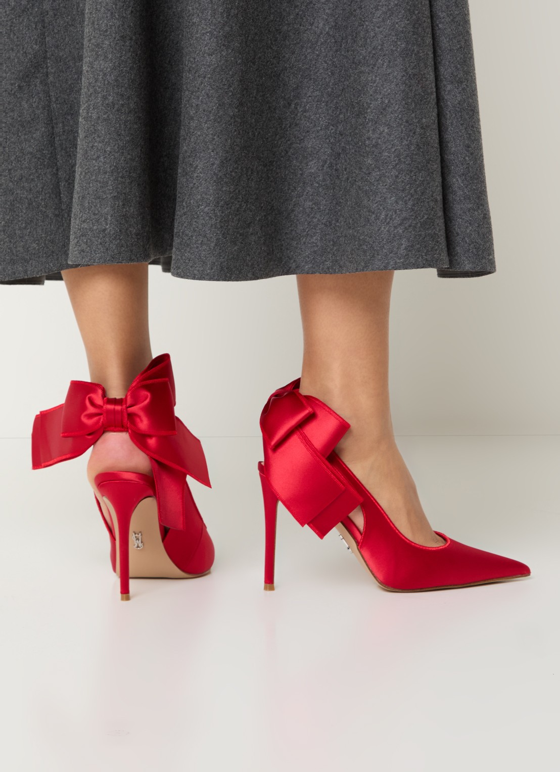 Steve Madden Teacup slingback met strikdetail - voorkant 3 rood