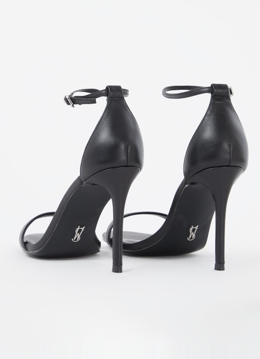 Steve Madden Tecy sandalette van leer - achterkant 6 zwart