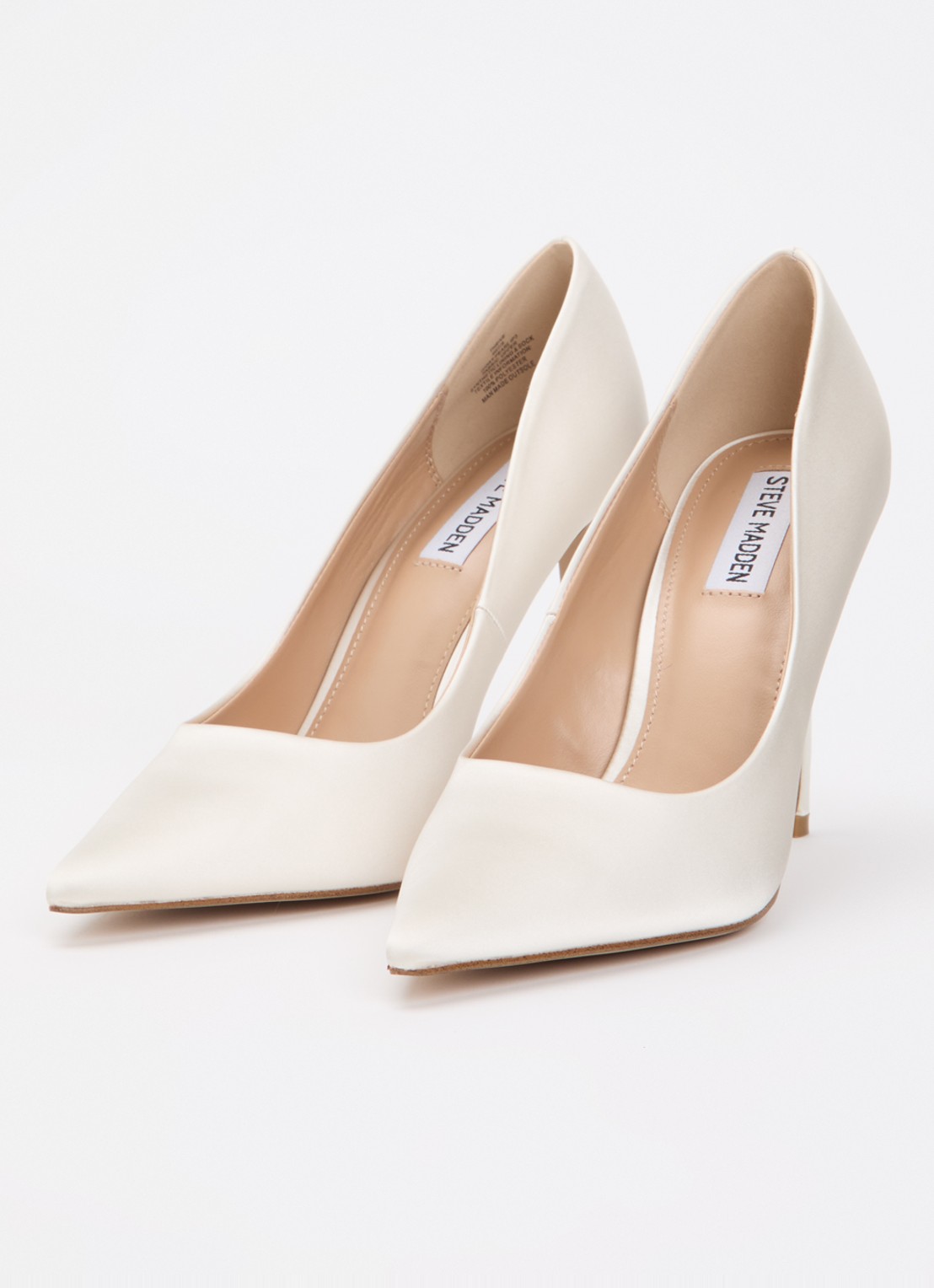 Steve Madden Thrive pump van satijn - detail 4 ivoor