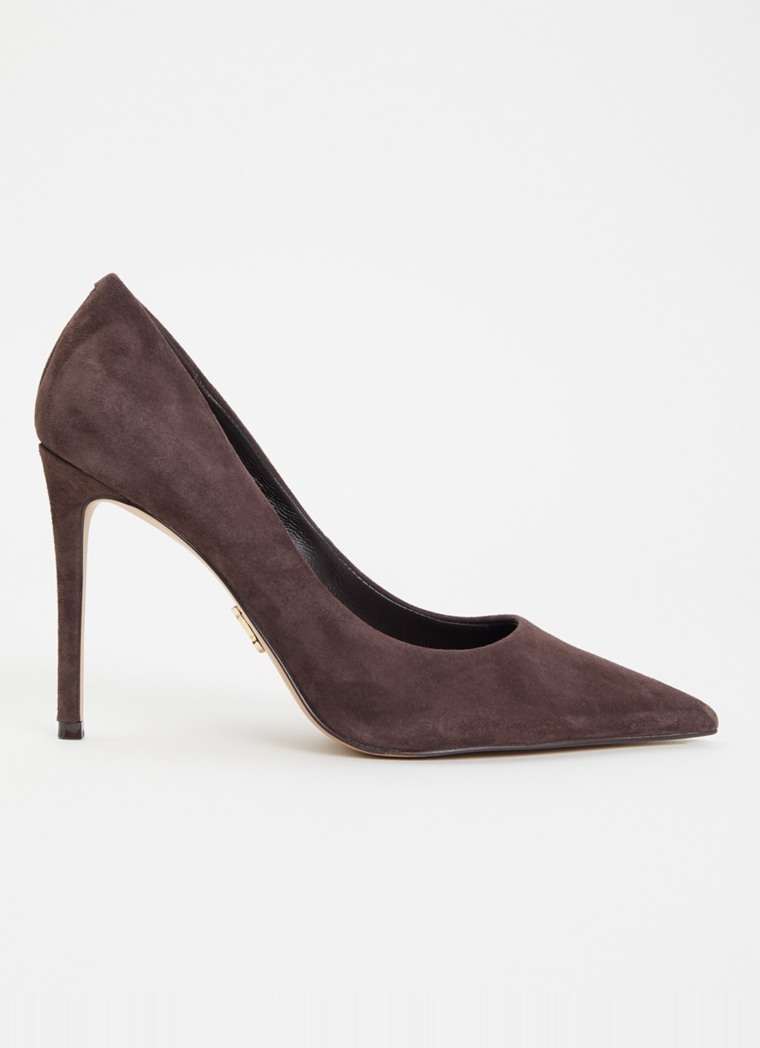 Steve Madden Thrive pump van suède - voorkant 5 donkerbruin