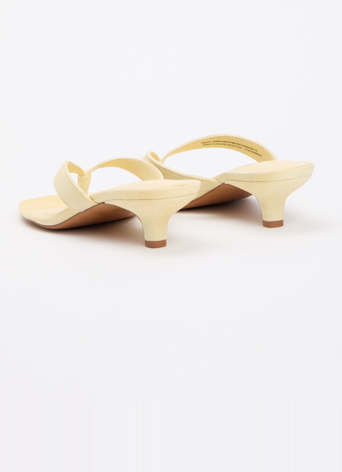 Steve Madden Tracie sandalette van suède - achterkant 5 lichtgeel