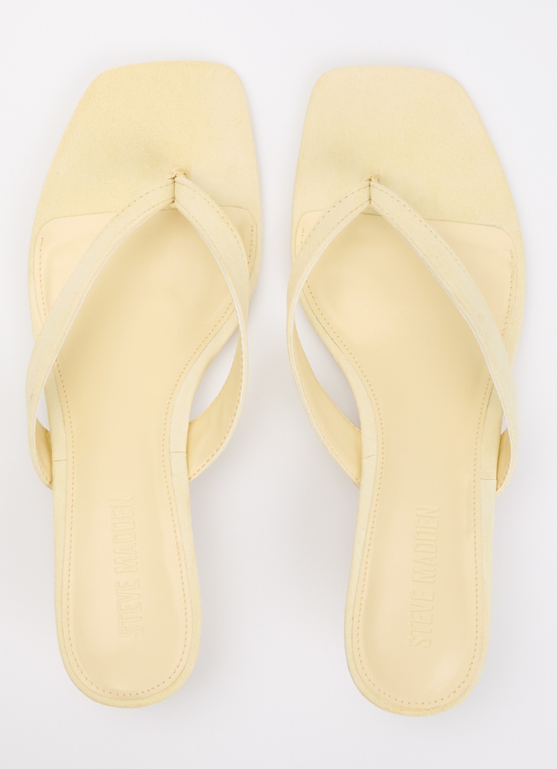 Steve Madden Tracie sandalette van suède - detail 3 lichtgeel