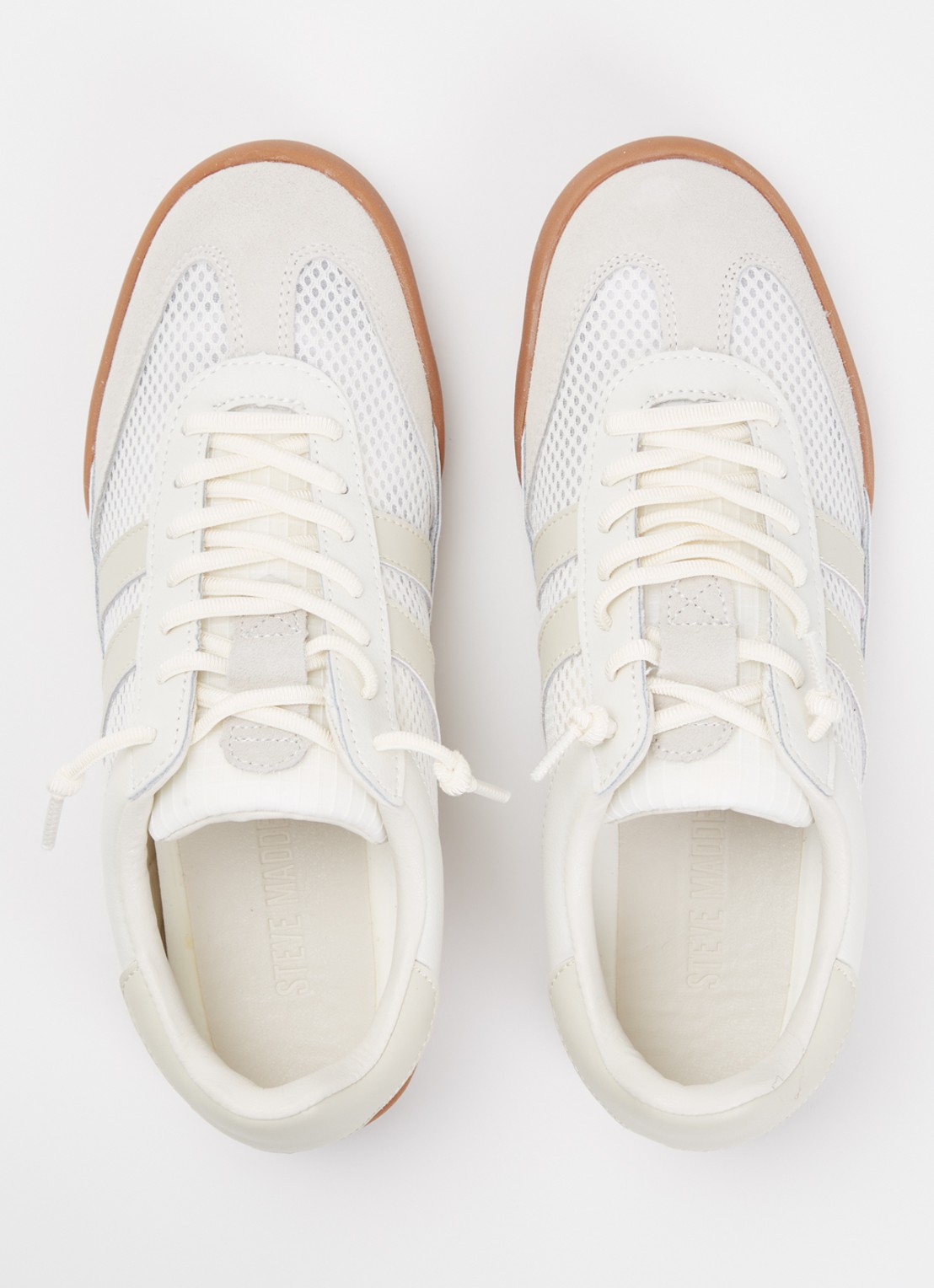 Steve Madden Verdict sneaker met suède details - detail 4 wit