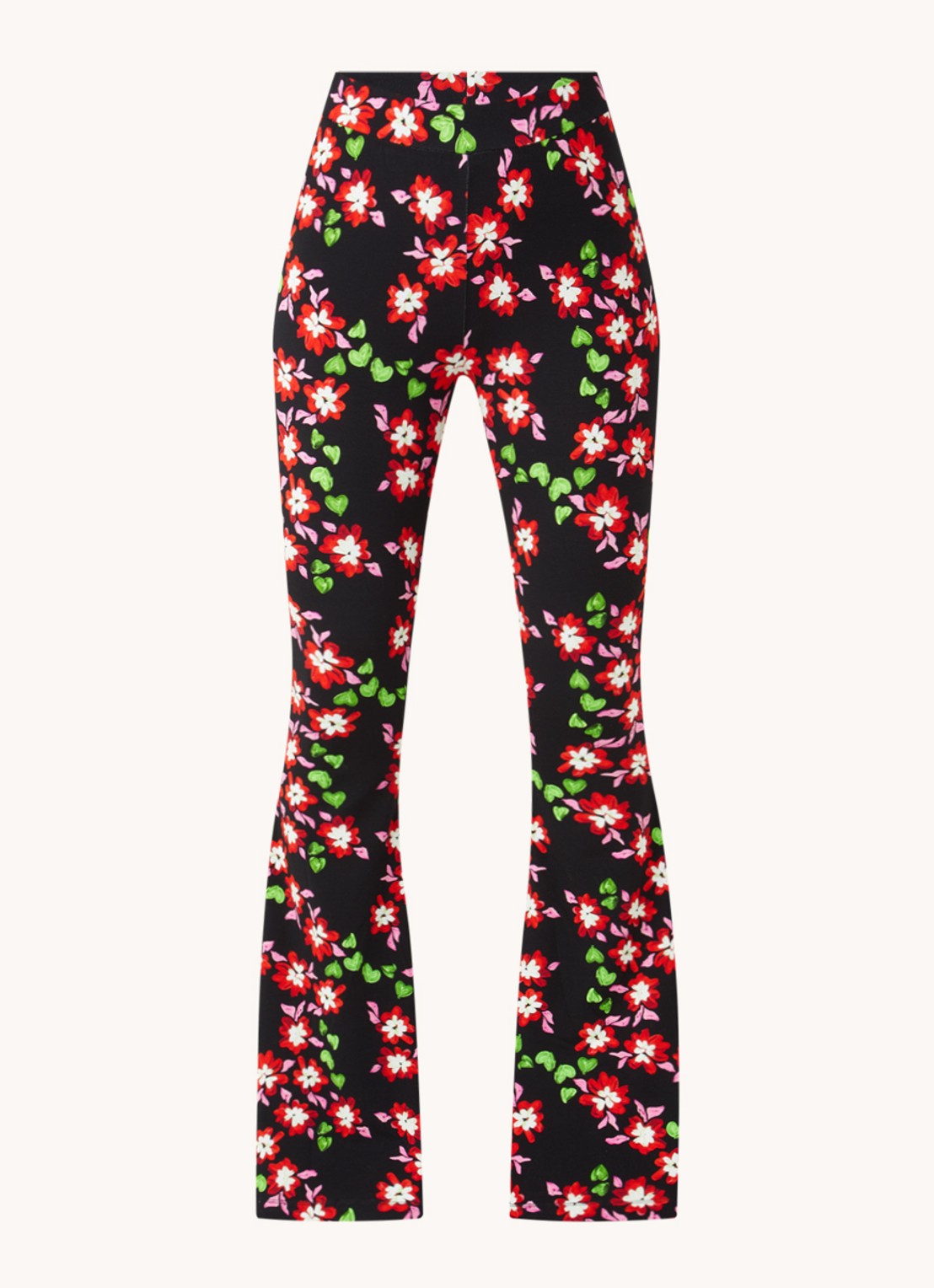 Stieglitz Althaea high waist flared fit legging in viscoseblend - voorkant 3 zwart