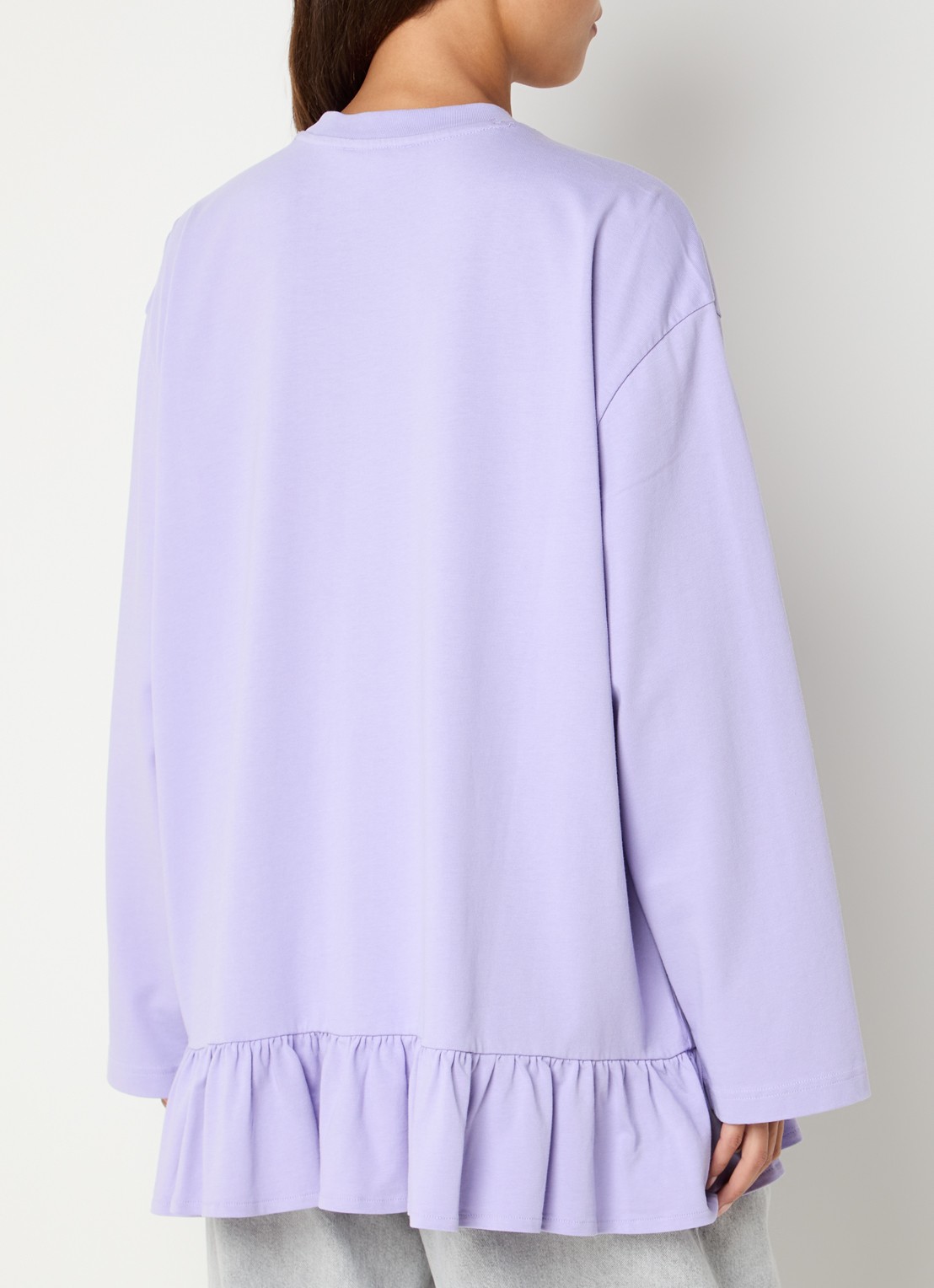 Stieglitz Brisa longsleeve met logo en volant - achterkant 2 paars