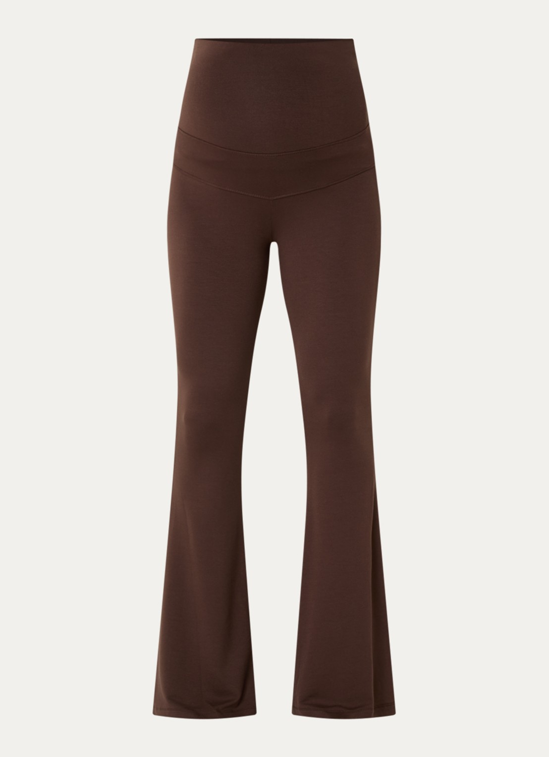 Stieglitz High waist flared fit zwangerschapsbroek - voorkant 4 bruin