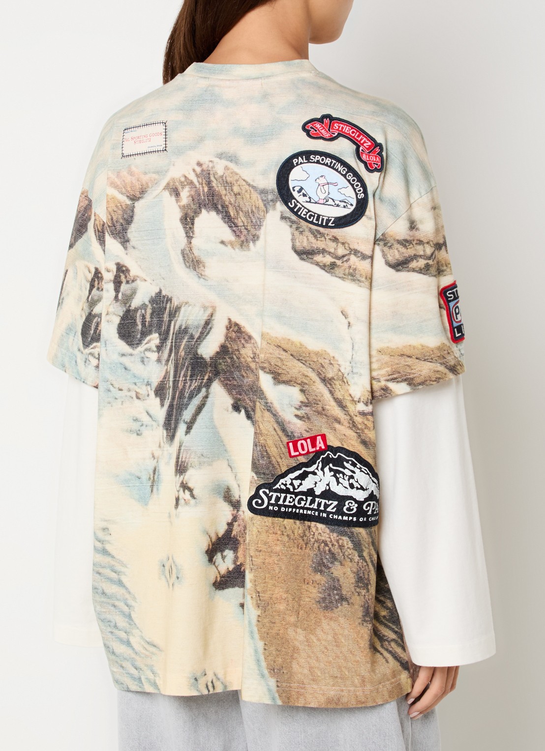 Stieglitz Jacy longsleeve met print - achterkant beige