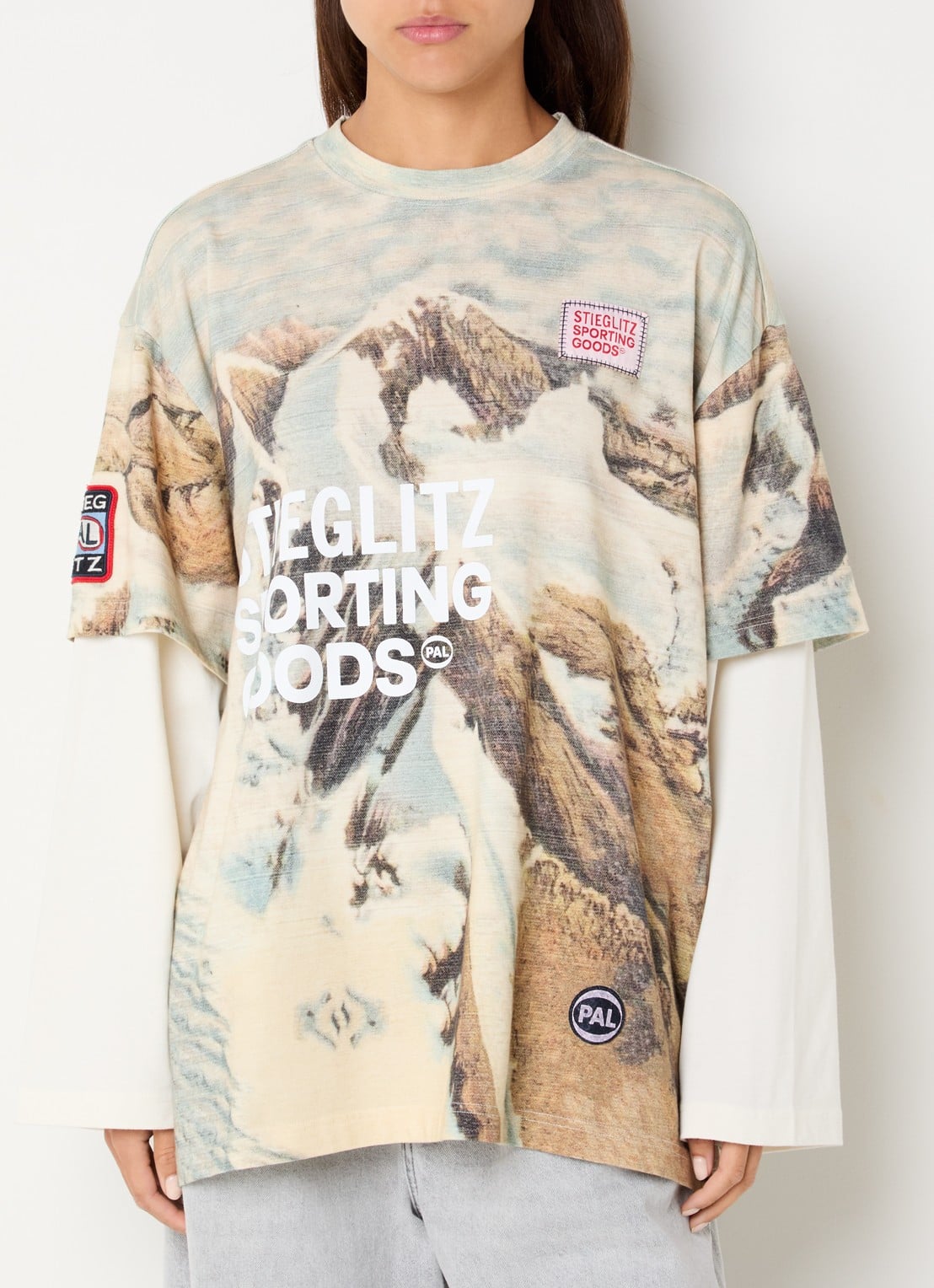 Stieglitz Jacy longsleeve met print - detail 2 beige