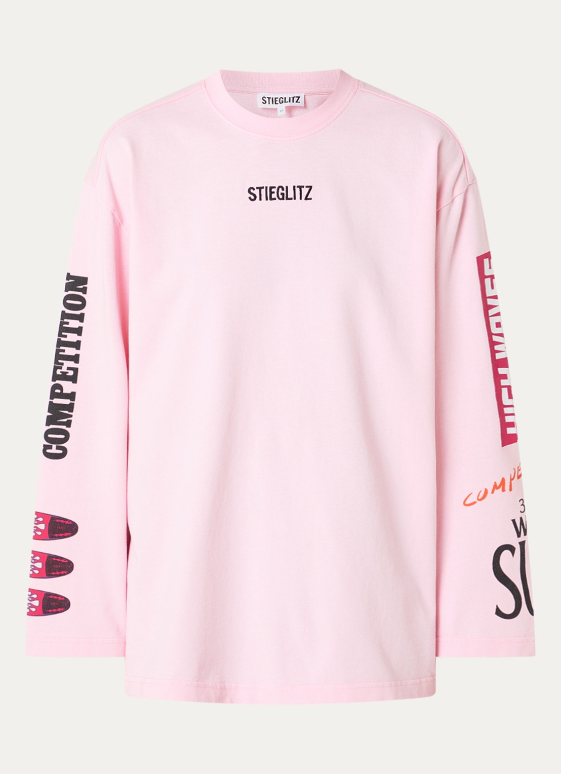 Stieglitz Monica longsleeve met logo- en backprint - voorkant 3 geel