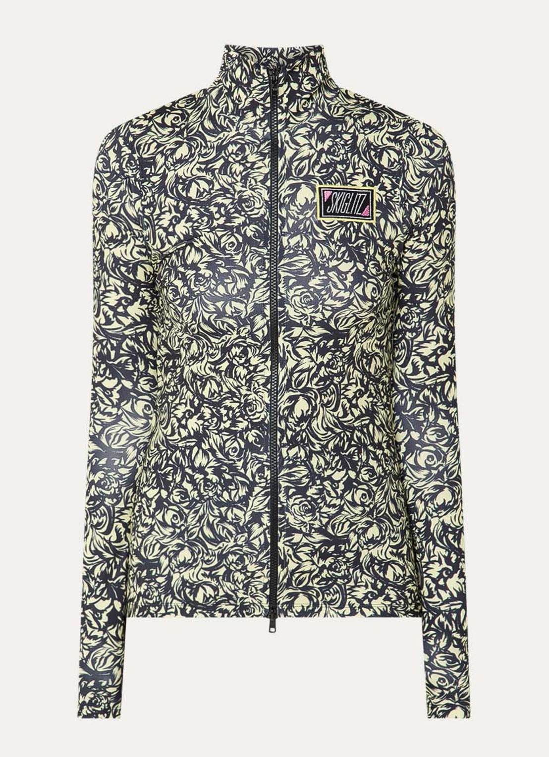 Stieglitz Noor skipully met print - voorkant geel