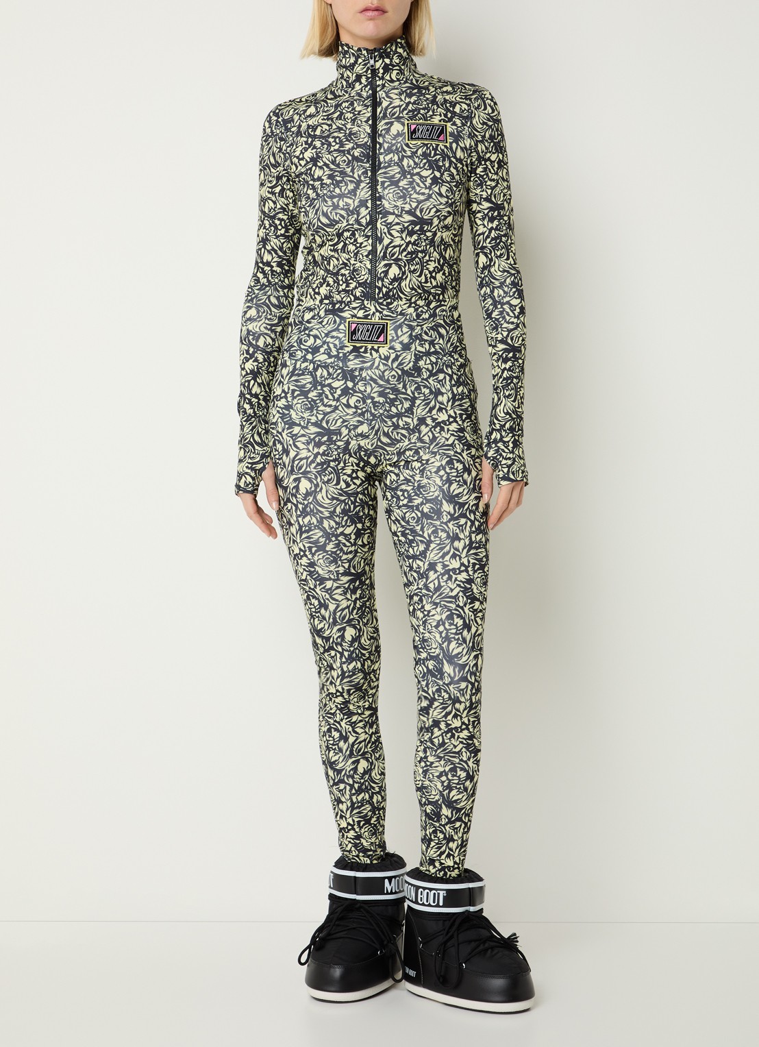 Stieglitz Noor skipully met print - voorkant 2 geel