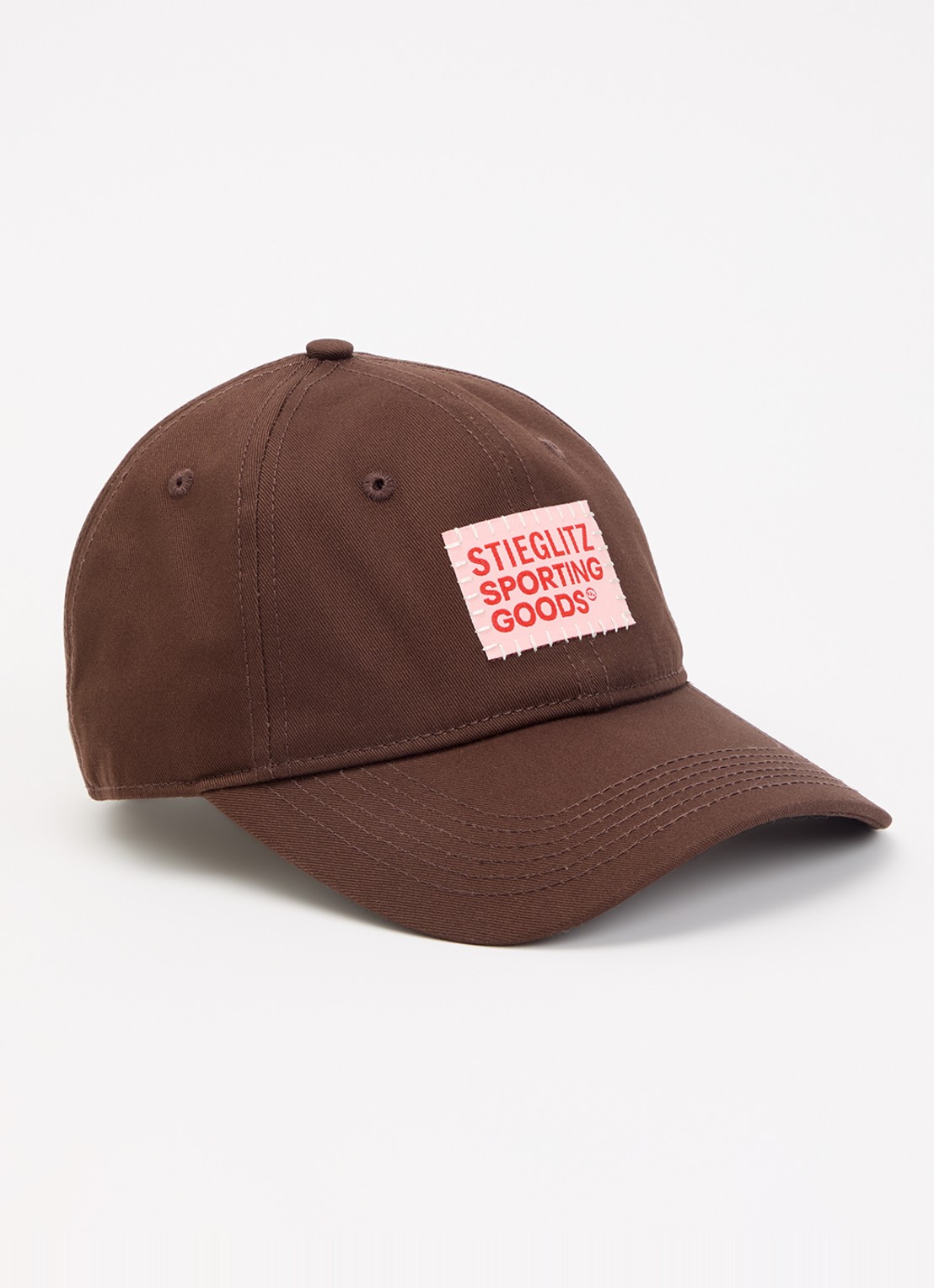 Stieglitz Pet met logo - voorkant donkerbruin