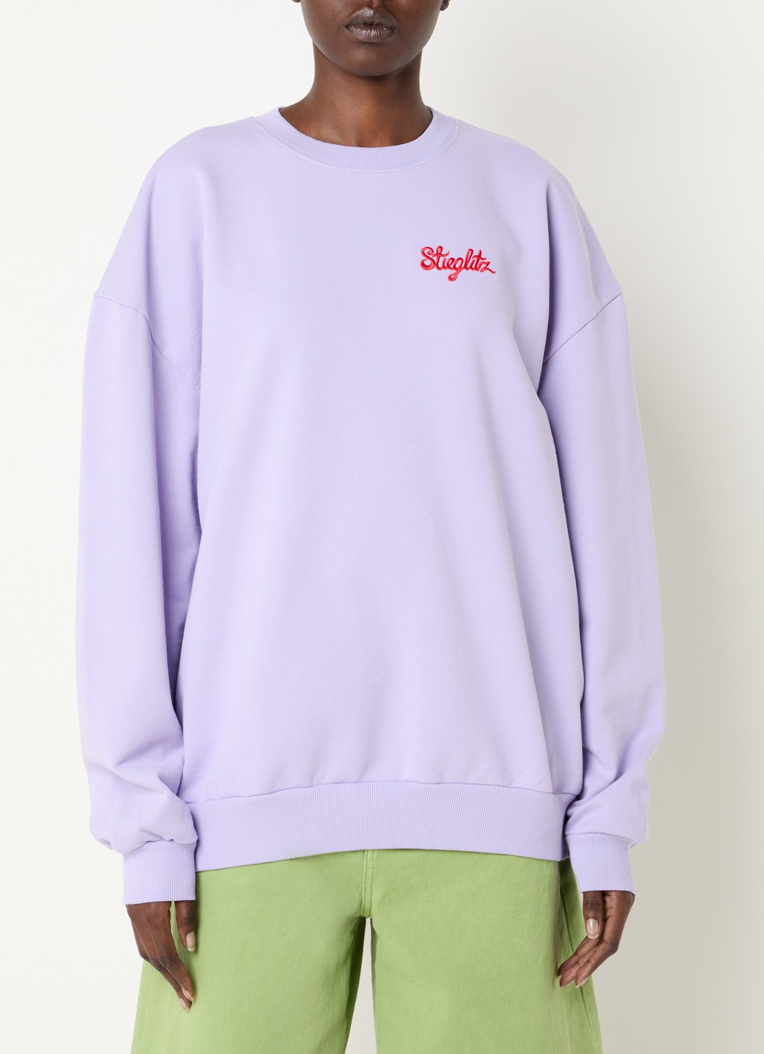 Stieglitz Senna sweater met logo- en backprint - achterkant 3 lila