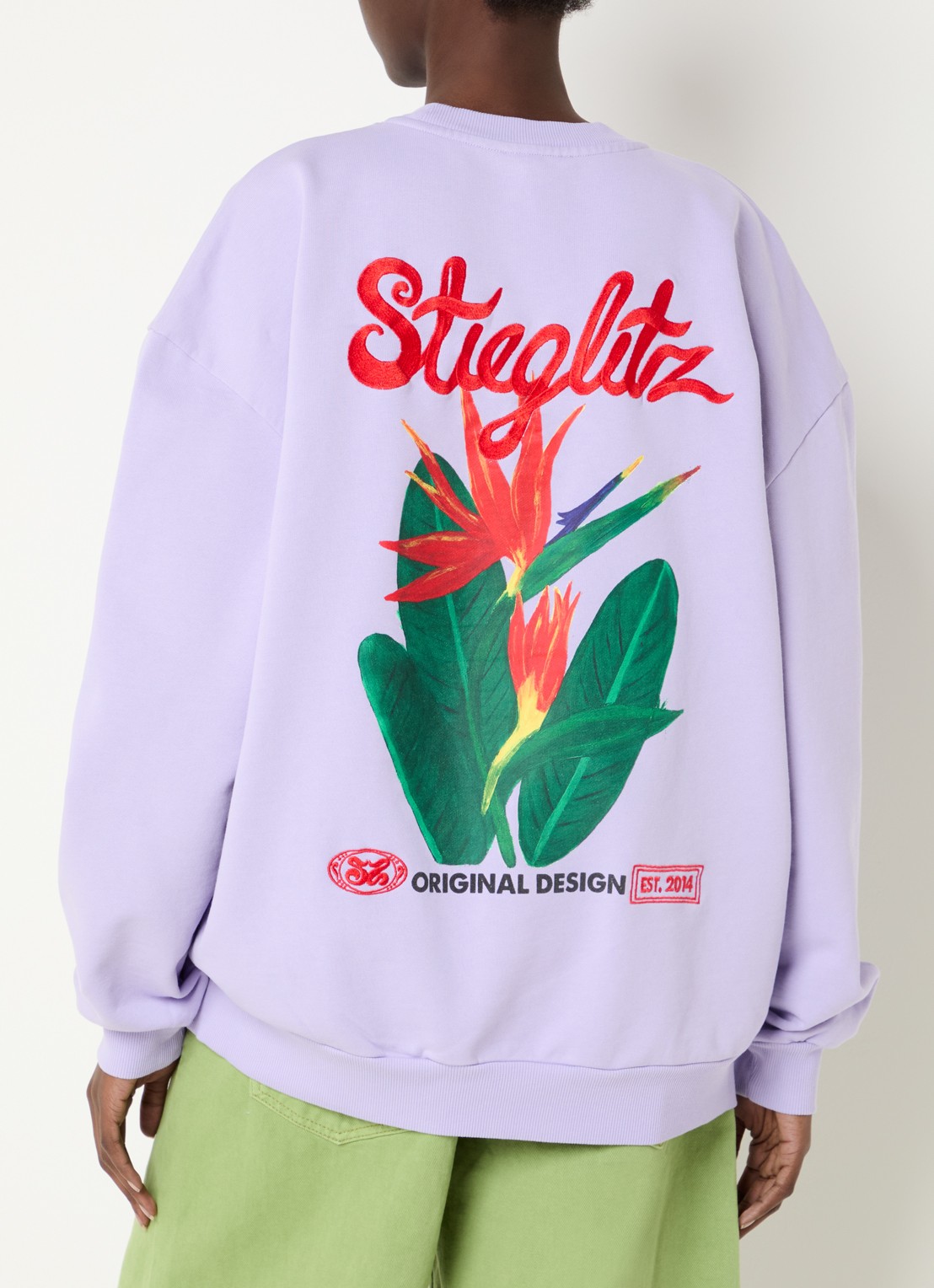 Stieglitz Senna sweater met logo- en backprint - detail 4 lila