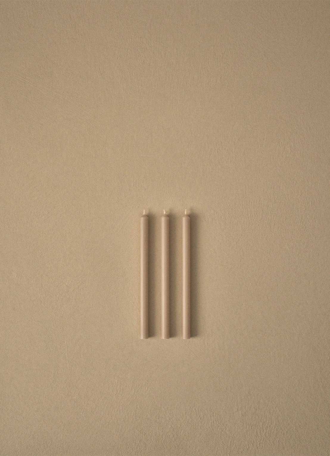 STOFF Nagel Kaars set van 12 - voorkant 2 beige