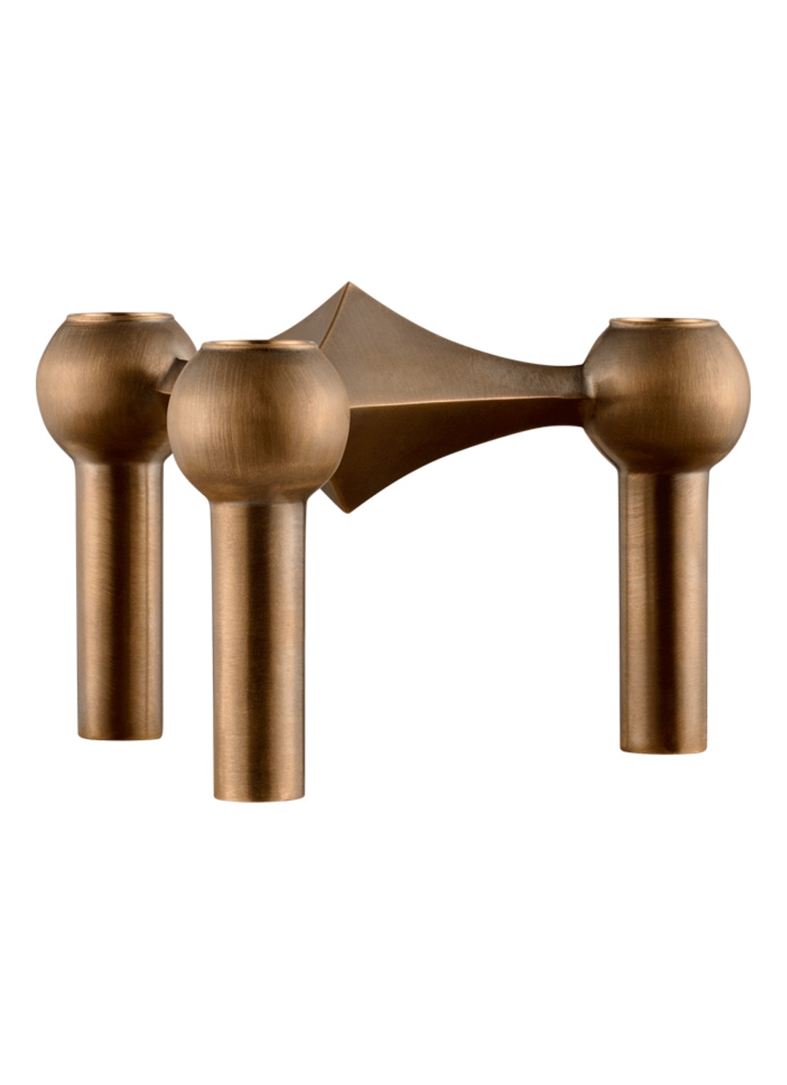 STOFF Nagel Kandelaar 6,9 cm  - voorkant 2 brons