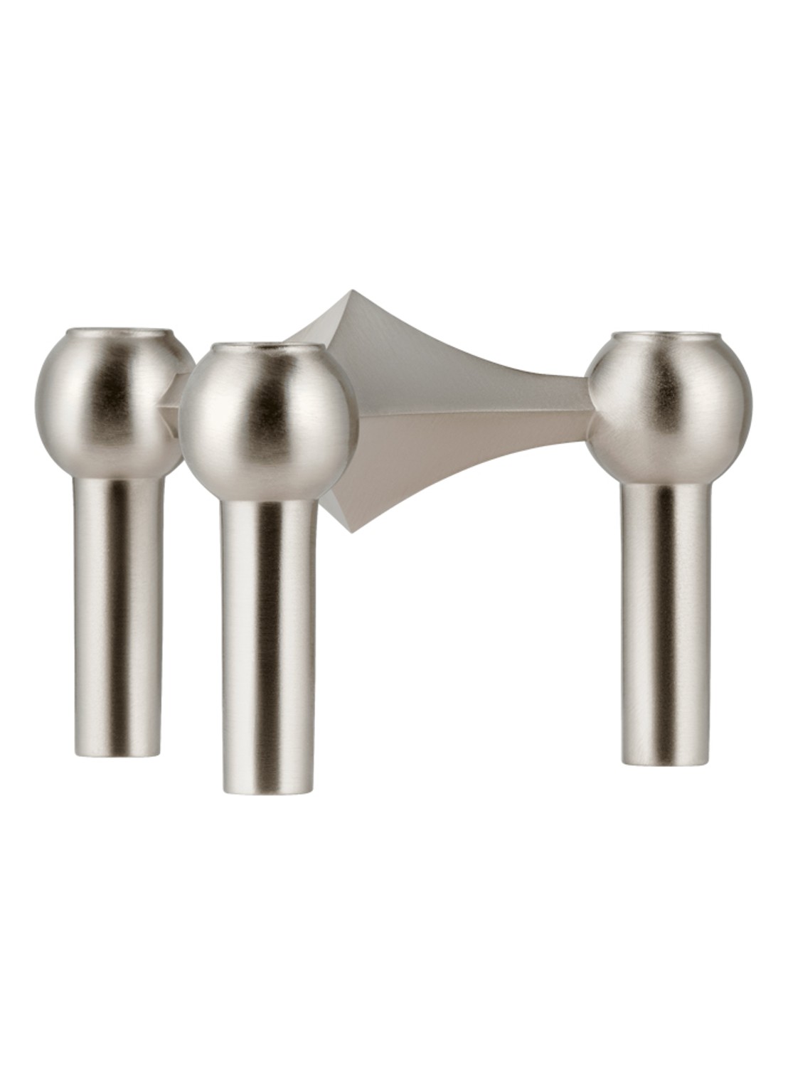 STOFF Nagel Kandelaar 6,9 cm  - voorkant zilver