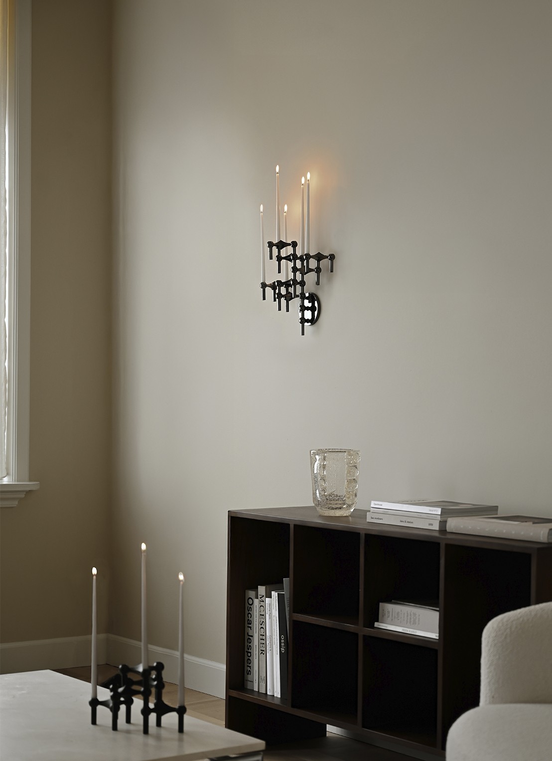 STOFF Nagel Kandelaar 6 cm - detail 2 black chroom