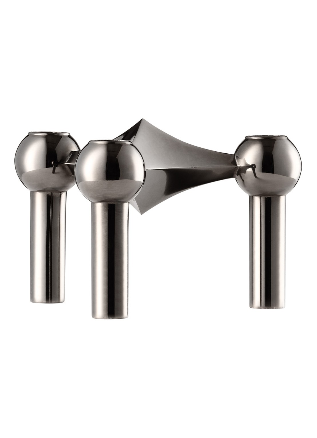 STOFF Nagel Kandelaar 6 cm - voorkant 3 black chroom
