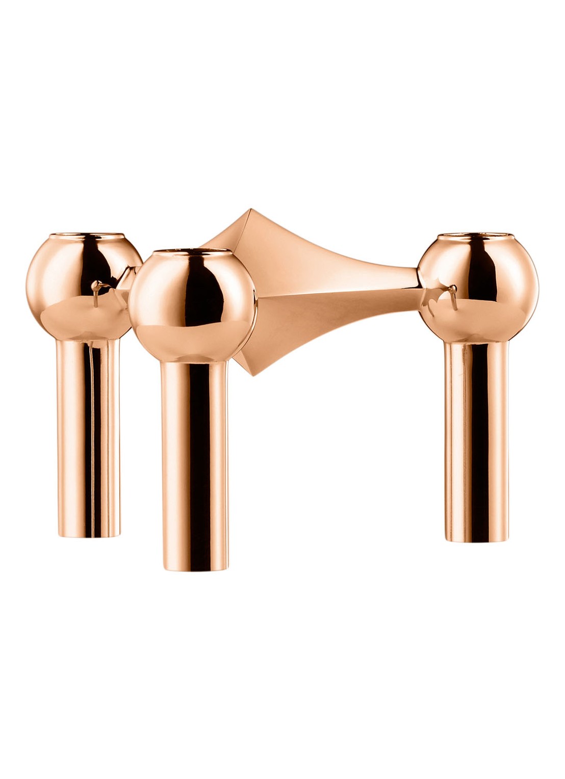 STOFF Nagel Nagel kandelaar 10,2 cm - voorkant 3 roségoud