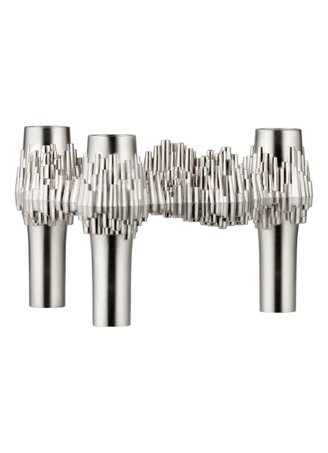 STOFF Nagel Quist kandelaar 5,9 cm - voorkant 2 zilver