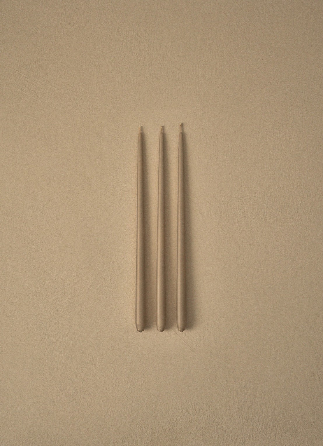 Stoff Nagel Stoff Nagel Ester & Erik kaars set van 6  - voorkant 2 zand