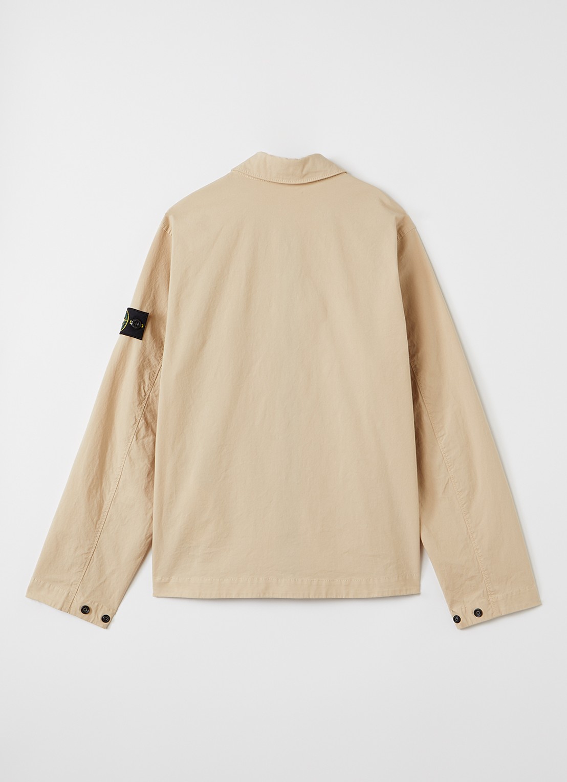 Stone Island 00001 overshirt met logo - achterkant 3 beige