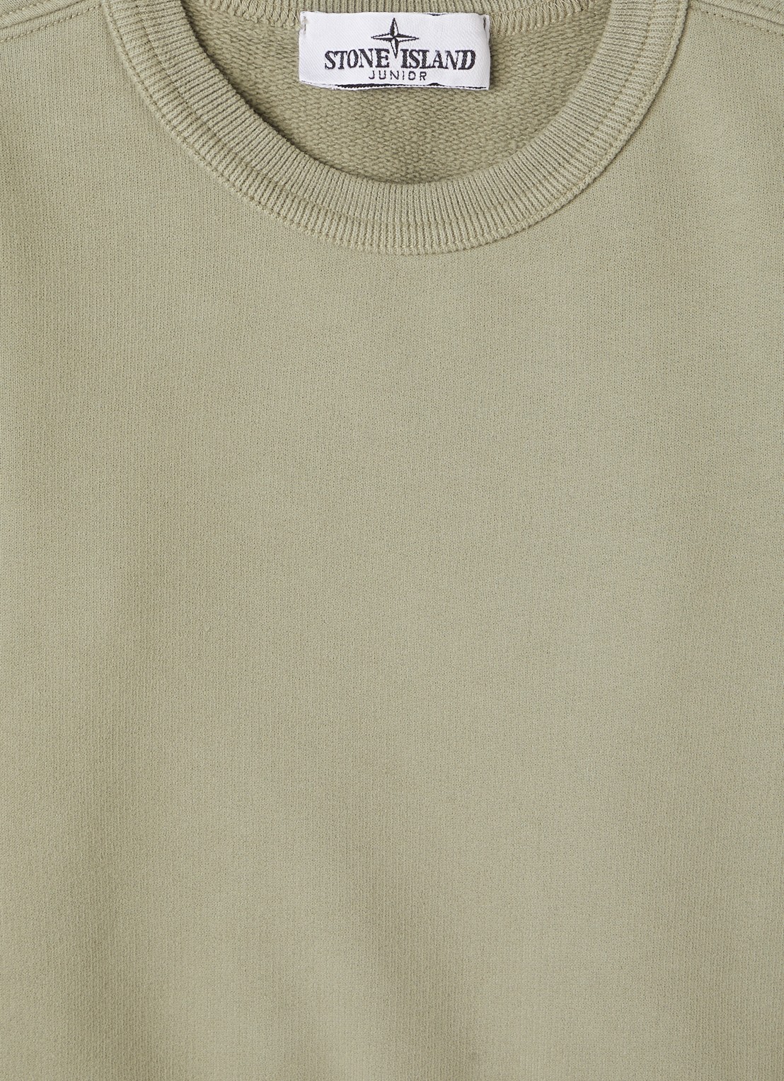 Stone Island 00001 sweater met logo - detail lindegroen