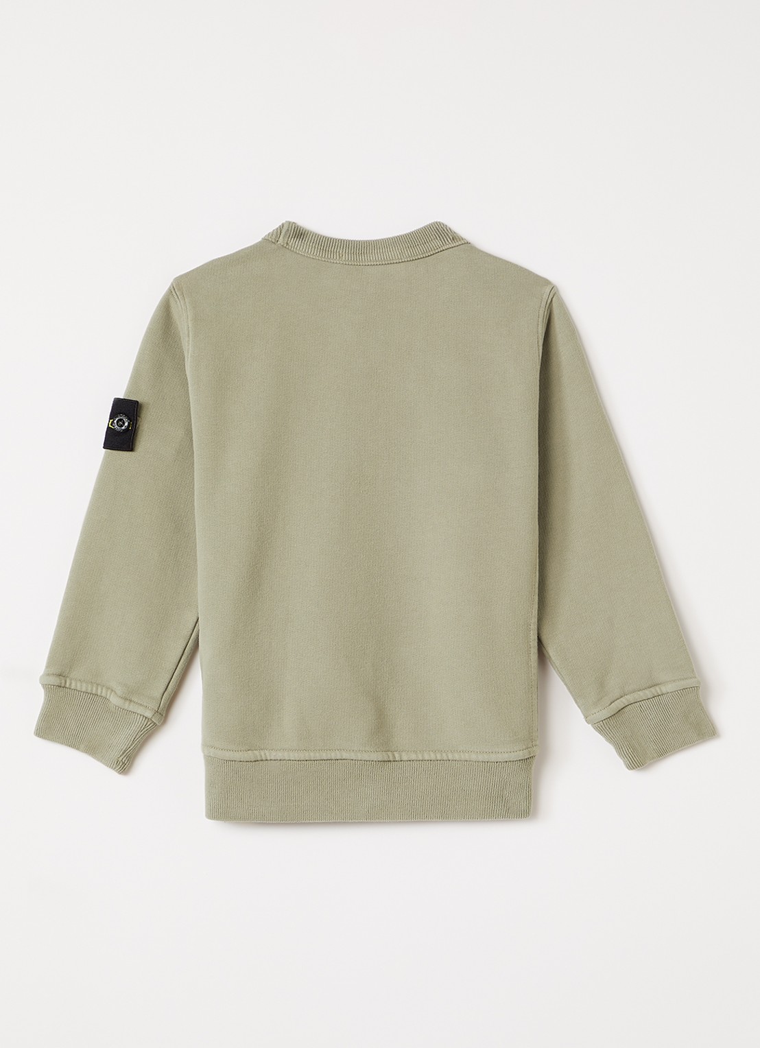 Stone Island 00001 sweater met logo - voorkant 3 lindegroen