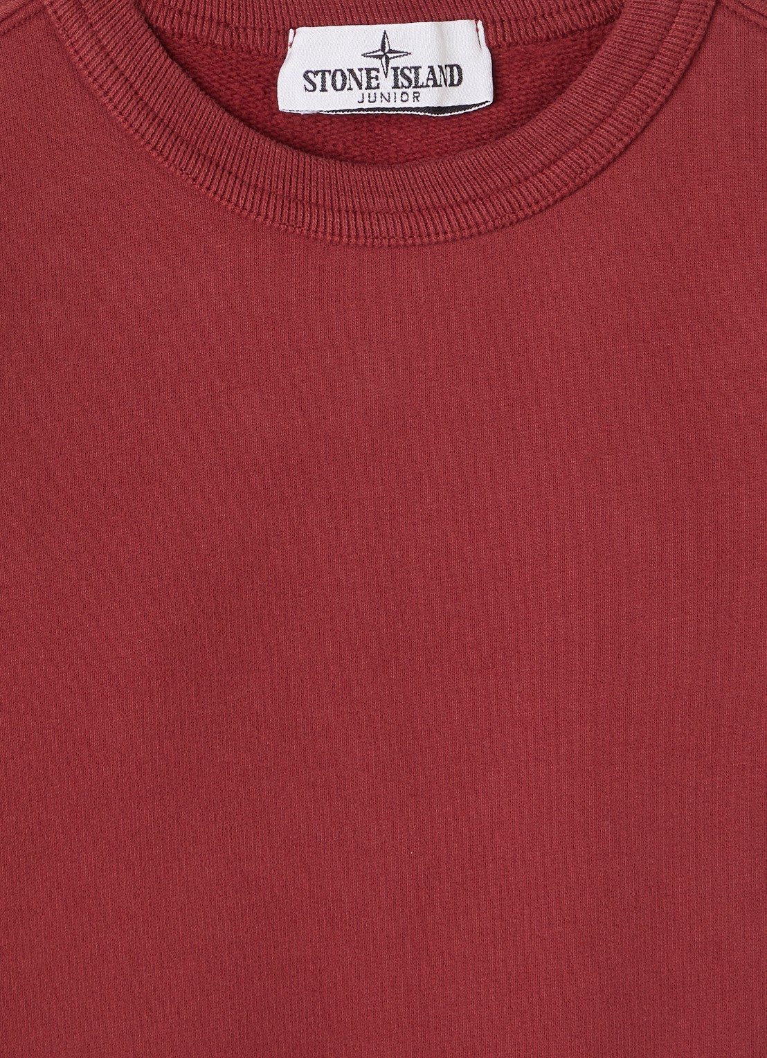 Stone Island 00001 sweater met logo - detail bordeauxrood
