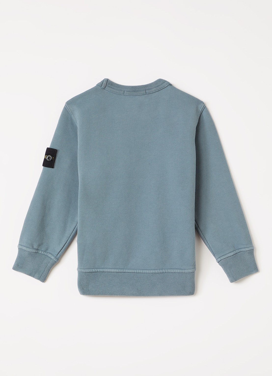 Stone Island 00001 sweater met logo - voorkant 3 staalblauw