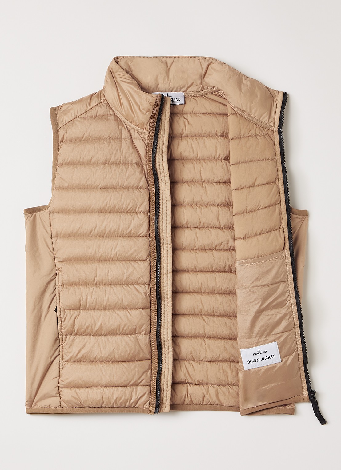 Stone Island 00002 gewatteerde bodywarmer - voorkant 3 grijs