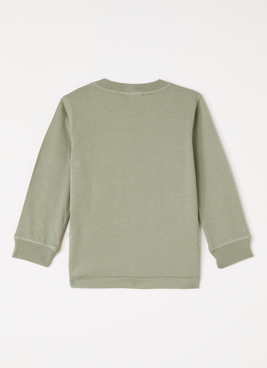 Stone Island 00002 longsleeve met logoborduring - voorkant 2 antraciet