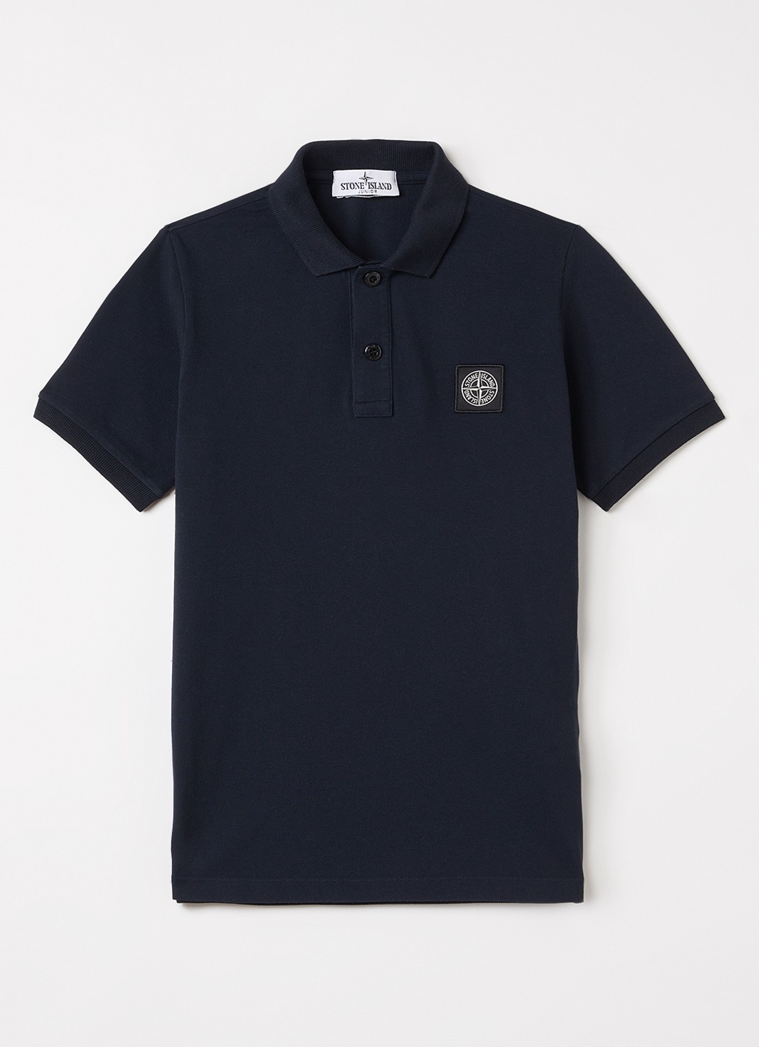 Stone Island 00002 Polo met logo - voorkant donkerblauw