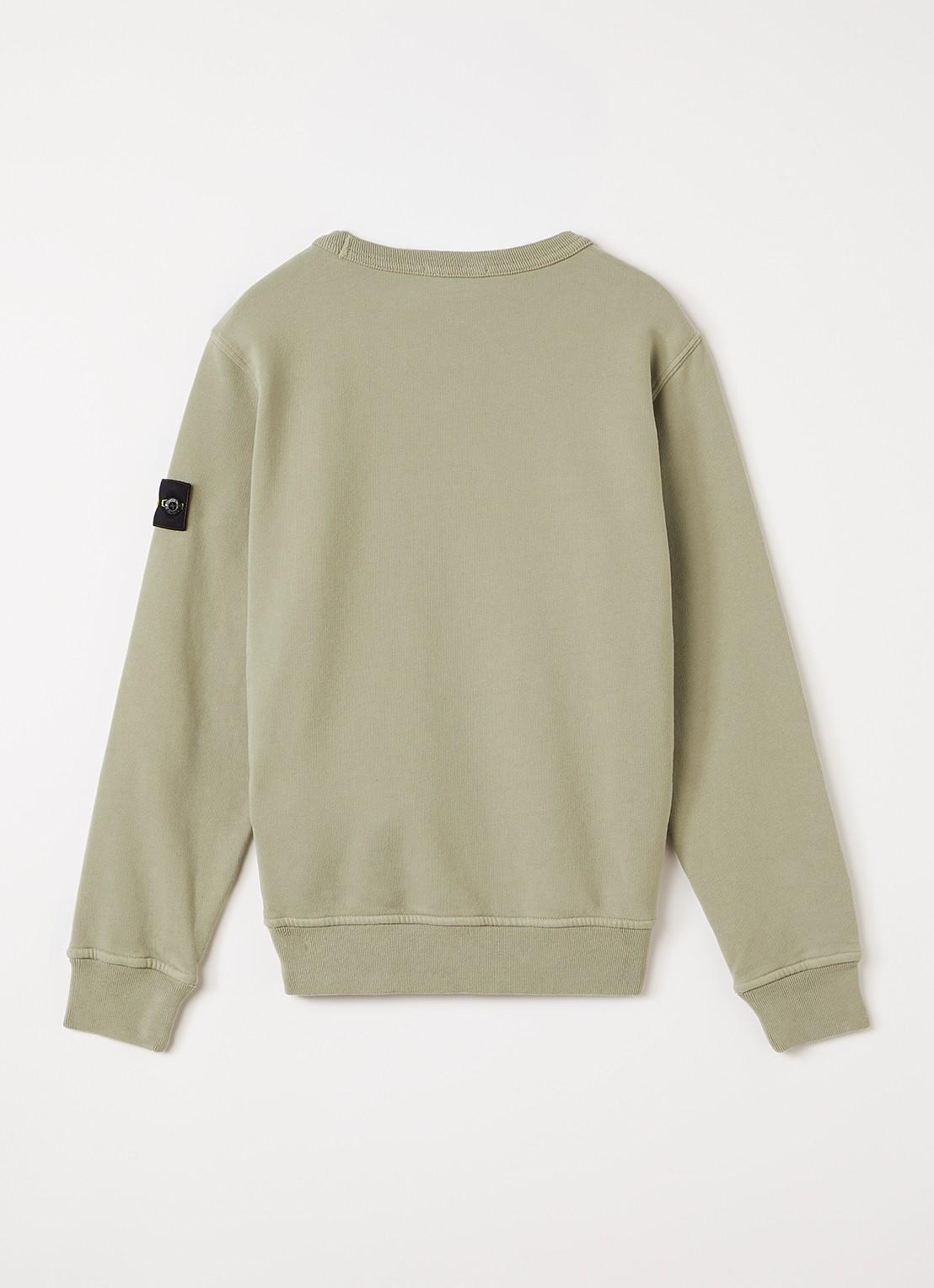 Stone Island 00002 sweater met logo - voorkant 2 lindegroen