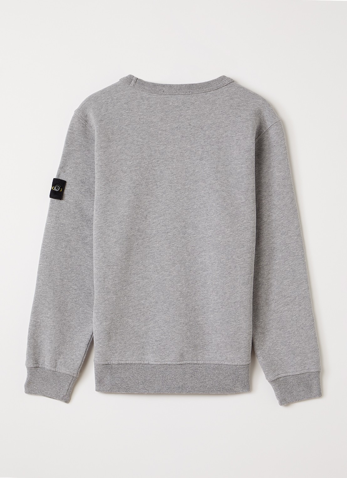 Stone Island 00002 sweater met logo - voorkant 2 grijsmele