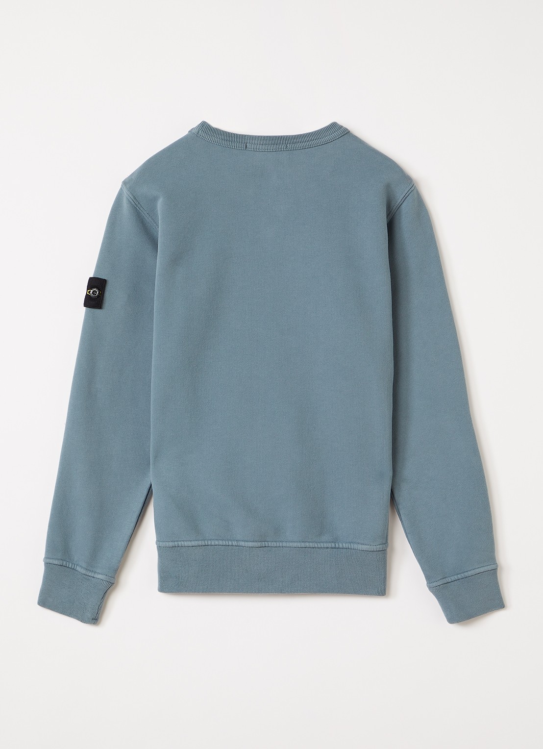 Stone Island 00002 sweater met logo - voorkant 3 petrol