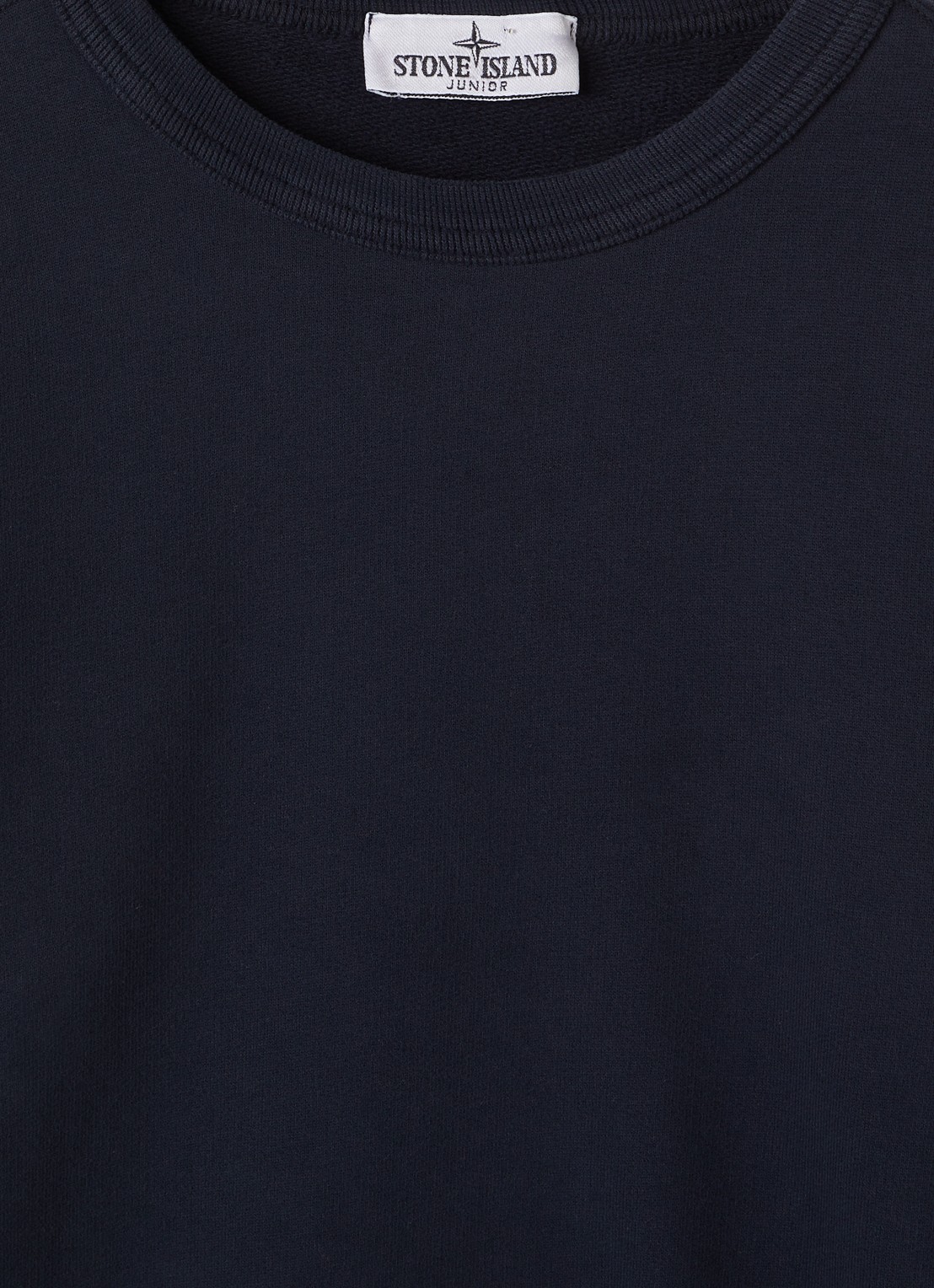 Stone Island 00002 sweater met logo - detail donkerblauw