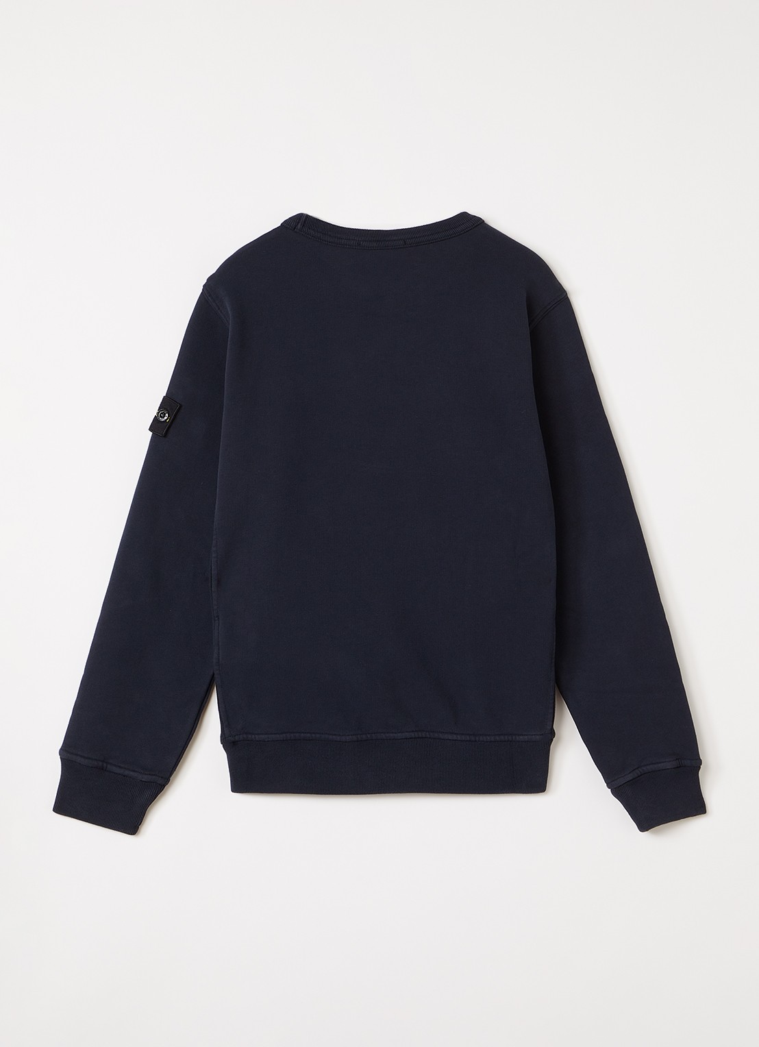 Stone Island 00002 sweater met logo - voorkant 3 donkerblauw