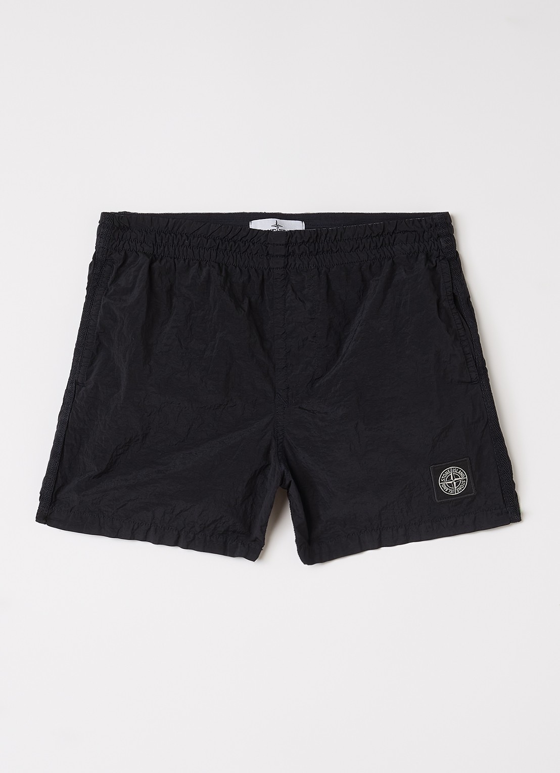 Stone Island 00002 zwemshorts met logo - voorkant donkerblauw