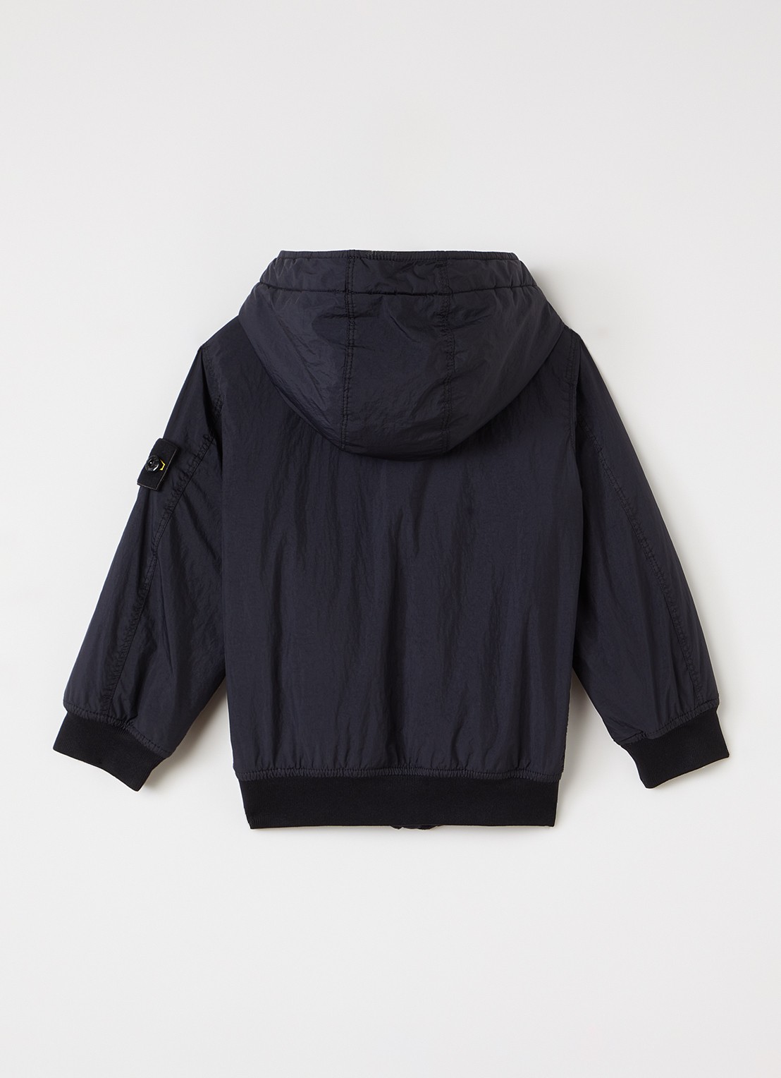 Stone Island 00003 gewatteerd jack met capuchon en ritszakken - achterkant 3 donkerblauw