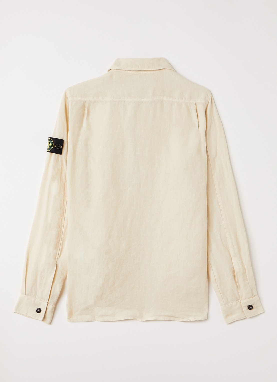 Stone Island 00003 overhemd van linnen - voorkant 3 beige
