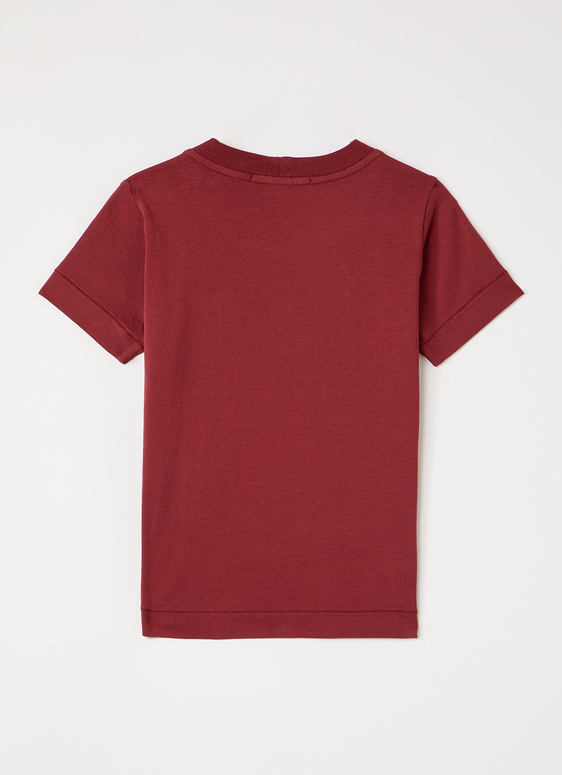 Stone Island 00003 T-shirt met logo - voorkant 2 bordeauxrood