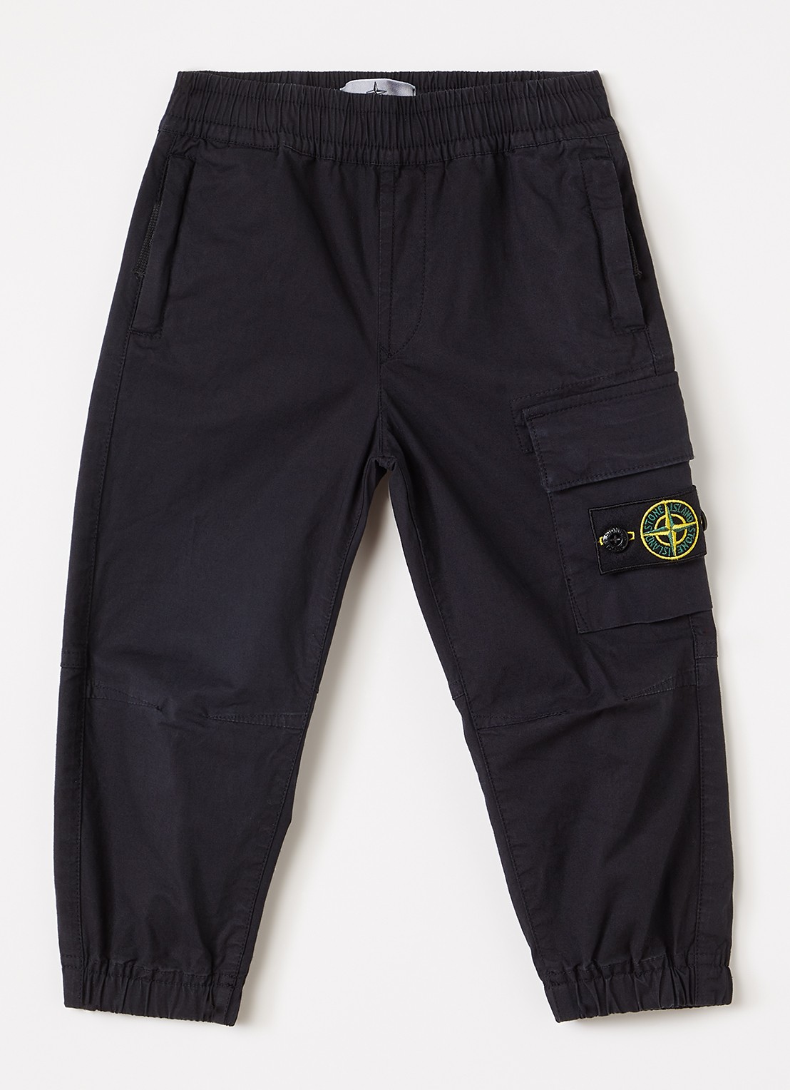 Stone Island 00003 tapered fit cargobroek - voorkant 2 zwart